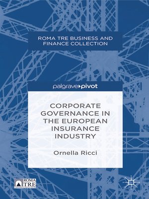 cover image of Corporate Governance in the European Insurance Industry